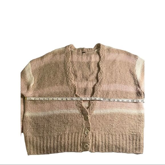 NWT Free People Wool Cardigan Striped Sweaters for Women size L - Picture 5 of 8